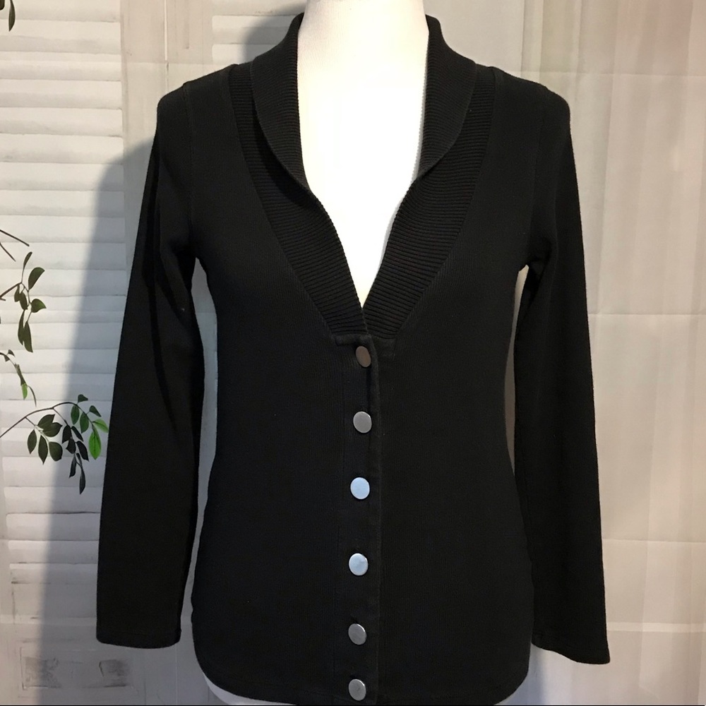Black Button up Cardigan